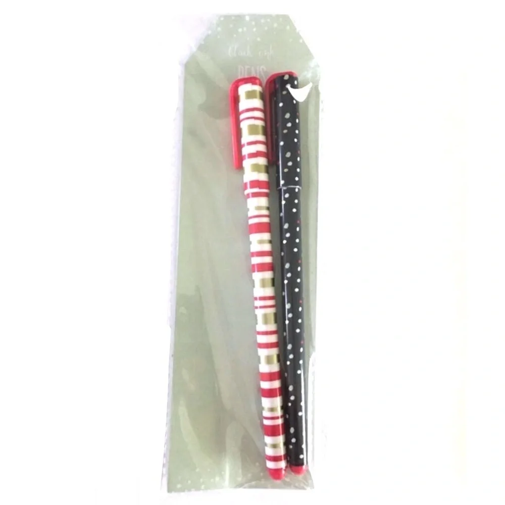 Christmas Stationery Set Planner Accessories List Pad Pens Plaid Page Flags